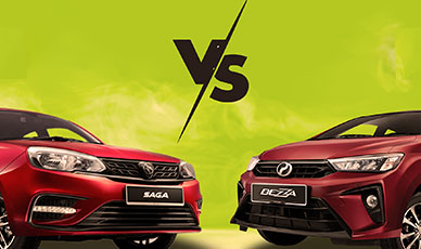 Proton Saga vs Perodua Bezza