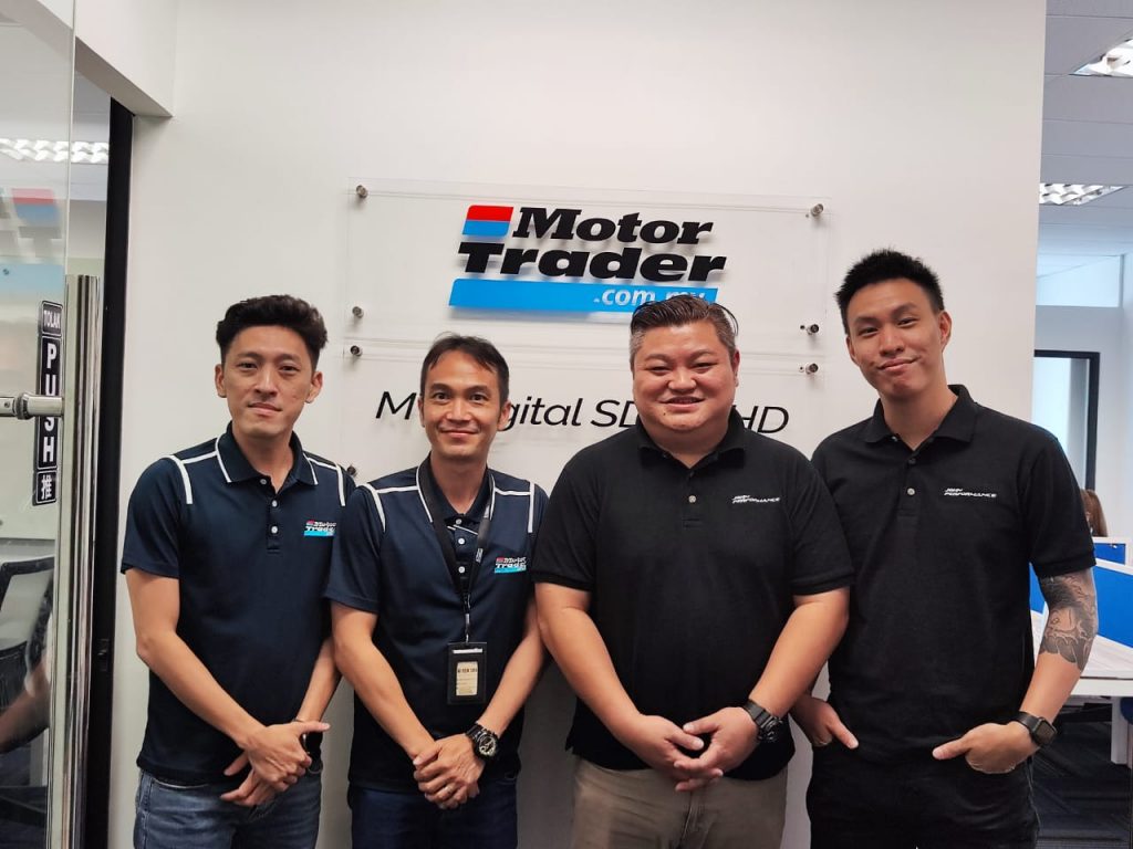 Uniting expertise and vision: A snapshot capturing the synergy between the Motor Trader and John Performance teams, marking the onset of a dynamic partnership rooted in shared dedication and collective ambition.