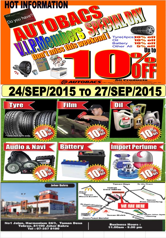 Autobacs Tebrau VIP Special Day September 2015
